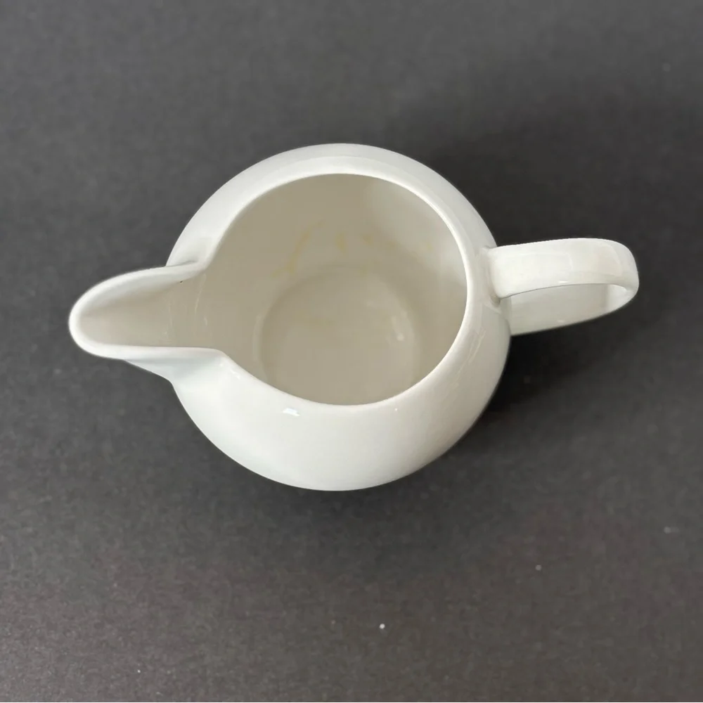 White Ceramic Creamer/Syrup Little Pitcher from IKEA OF SWEDEN LikeNew Farmhouse